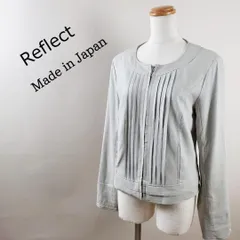 日本製 リフレクト Reflect ジップフェイクレザーノーカラージャケット アイスグレー 11