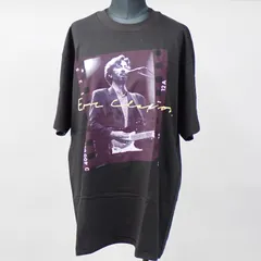 送料無料 ERIC CLAPTON エリック・クラプトン バンド Tシャツ Lサイズ 黒 ブラック 90年代 USA製 古着 ヴィンテージ Hanes ヘインズ #14436