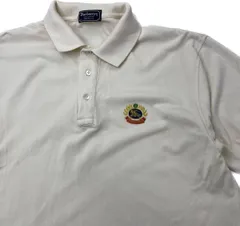 USA製 ☆ 90s ☆ Burberrys ワンポイント ポロシャツ 半袖 ホワイト 白 M 大人カジュアル スポーツ ゴルフ 紳士 人気 バーバリー■EB253