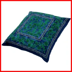 【特価商品】ブルー 日本製 緑彩葡萄絵柄 PG02083096 洗える 銘仙判(55X59cm) 】座布団カバー 西川 【 nishikawa