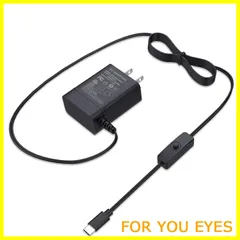 【特価セール】Miuzei Raspberry Pi 4 電源、USB-C（Type C）ケーブル 5.1V 3A 充電器コードスイッチ付き ACアダプタ、互換性ありRaspberry RPi 4 Model B 1GB / 2GB / 4GB / 8GB バ