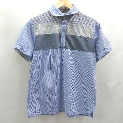 ◇ ⊂ Φ MALE&Co. メールアンドコー 総柄 半袖 シャツ サイズL ブルー系 メンズ E  【1503310012958】