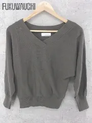 ◇ green label relaxing UNITED ARROWS ニット 長袖 Vネック セーター ブラウン *  【1002798799318】