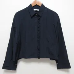 ebure （エブール）ネイビー 長袖シャツ リボン付き ebure - ebure / エブール | 2023SS | コットンストライプ