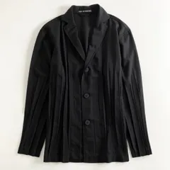 10a17 ISSEY MIYAKE MEN イッセイミヤケメン テーラードジャケット 2 ブラック メンズ  ME81FU252 プリーツ 薄手 上着のサムネイル