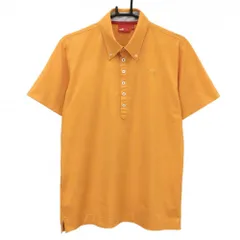 プーマ 半袖ポロシャツ オレンジ ロゴ刺しゅう ボタンダウン メンズ L ゴルフウェア PUMA