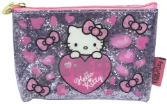 【中古】バッグ ヒョウ(ピンク) グリッターポーチ 「ハローキティ 2024 GOGOギャル COLLECTION」