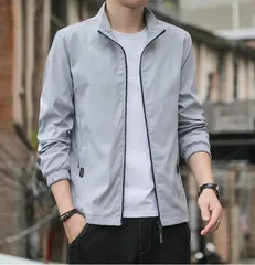 【8-3】メンズ 新品 シングルジャケット ライトグレー