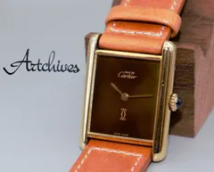 『VRW-901』☆時計☆Cartier (カルティエ)☆81975613☆マストタンク L・M☆BK文字盤 レディース 手巻き 腕時計☆稼動品☆のサムネイル