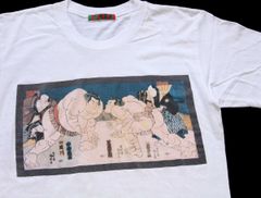 古着 80s 90sビンテージ 春斎画 相撲錦絵 小錦八十吉 Tシャツ - メルカリ