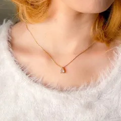 -1COLOR- drop zirconia necklace