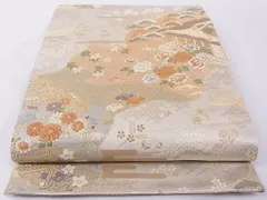 平和屋着物■六通柄袋帯　唐織　小池御所解文　金糸　正絹　逸品　AAAC1935Ajzのサムネイル