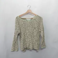 ◇ ⊇ KUMIKYOKU 組曲 総柄 長袖 ニット サイズ2 グリーン系 レディース E  【1410290012048】