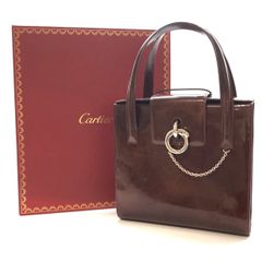 ★カルティエ Cartier パンテール L1000351 ハンドバッグ レザー ブラウン系 レディース 中古 005914