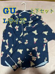 GU フランネルパジャマ ベア Lサイズ ジーユー くま 長袖