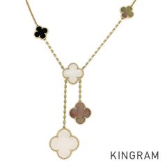 ヴァンクリーフ＆アーペル Van Cleef & Arpels マジック アルハンブラ K18YG シェル オニキス ネックレス sss【中古】