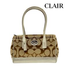 コーチ COACH ハンドバッグ 肩掛けショルダー ベージュ ゴールド