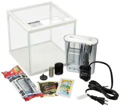 新品 ジェックス GEX AQUARIUM スリムアクアホワイトセットSS スリムフィルター付属 水槽2年保証ホワイトフレーム水槽W20×D20×H20cm 約6Lのサムネイル