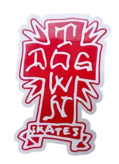 Dogtown Skateboards (ドッグタウン) US ステッカー シール DT Gonz Cross Sticker Red スケボー SKATE SK8 スケートボード HARD CORE PUNK ハードコア パンク