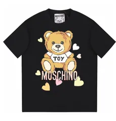 モスキーノMoschino ベア プリント 半袖 Tシャツサイズ選択可能 2色選択可能 黒/白#
