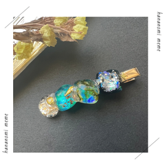 碧海のグラデーションヘアクリップ