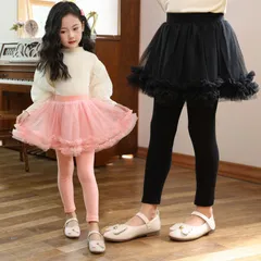 スカッツ スカート付レギンス 女の子 スカート付き レギンス キッズ スカッツ 子供服 スパッツ 子供 レギンス付きチュチュスカート可愛い 通園 通学 伸縮性 カジュアル  100 110 120 130 140 150kaijie08