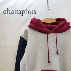 Champion チャンピオン パーカー M グレー ネイビー レッド フーディー 長袖 レディース