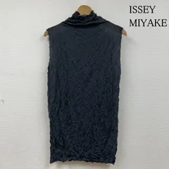 イッセイミヤケISSEY MIYAKEプリーツハイネックトップIM43FJ405