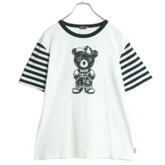 ミキハウス★半袖Tシャツ サイズM ホワイト×ブラック系 z12534