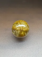 値下げ 槃-②【超美 ゴールドタイチンルチル】約20.7㍉玉 値下げ 槃-②【超美 ゴールドタイチンルチル】約20.7㍉玉