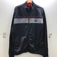 Puma プーマ トラックジャケット ジャージ ロングスリーブ ワンポイントロゴ刺繍 カンボジア製 メンズ ブラック レッド グレー