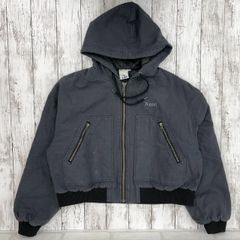 【M】X-girl DUCK ZIP UP PARKA/エックスガール ダック ジップ パーカー/ジャケット アウター ジャンパー/グレイ系 グレー系/ポリエステル/品番:105224021009/ 服飾 (72-2025-0714-KO-004)