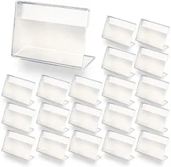 Nash ポップ スタンド L型 20枚 セット 卓上 アクリル カード 立て 値札 pop 展示用( クリア,  20個セット)