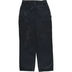 鬼フェード！Carhartt ワークパンツ ブラック　W34xL30 USA製/鬼フェード】カーハート ダブルニー ペインターパンツ BLK 黒