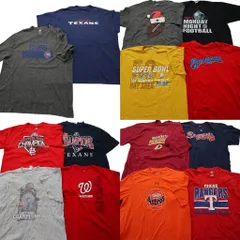 古着卸 まとめ売り プロチーム 半袖Tシャツ 14枚セット (メンズ 2XL ) カブス MLB アンダーアーマーテキサンズ NFL 中古 古着 NA2559
