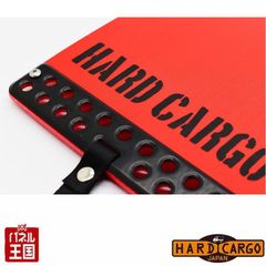ハードカーゴ マッドフラップ】色レッド×ブラックロゴ 現行 全車種 マッドガード 泥除け リア左右セット 軽トラック用 カスタム パーツ HARD CARGO HC-175