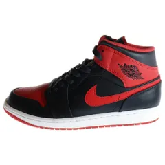 値下げ　美品　着用2回　NIKEジョーダン1ミッド ブレッド Nike Air Jordan 1 Mid 