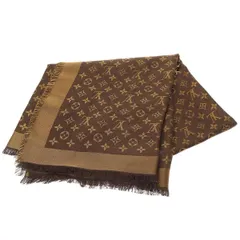 LOUIS VUITTON ルイヴィトン モノグラム シャイン マロン ストール M75122 ブラウン -