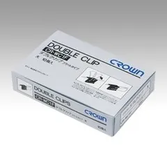 クラウン Wクリップ 大 フラットタイプ 黒10個 CR-WC1F-B （1点）