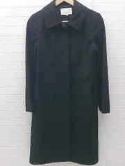 ■ NATURAL BEAUTY ナチュラルビューティー ベルト付 コート 38 ブラック *  【1002799295925】