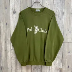 【 OLD POLO CLUB 90s ポロクラブ 】デカロゴ プリント スウェット トレーナー L