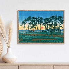 ベルナール・カトラン「アレッツォ近郊」版画 額装 現代風景 #507-1