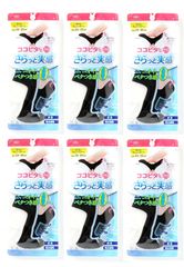 [オカモト] ココピタ さらっと実感 レディース スニーカーソックス 夏 メッシュ 消臭 ムレ ニオイ対策 6足組 岡本  婦人ｺｺﾋﾟﾀ無地ｽﾆｰｶｰ丈ｿｯｸｽさらっと実感  ﾌﾞﾗｯｸ   23-25cm