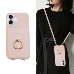 【迅速発送】いphone16 ケース ショルダー 可愛い iphone16 ケース ショルダー 薄型 かわいい アイフォン16 ケース ショルダー ストラップ スマホケース 携帯ケース 背面カード収納 斜めかけ 肩掛け 首掛け 紐付き 韓国 軽量 ショルダーケ