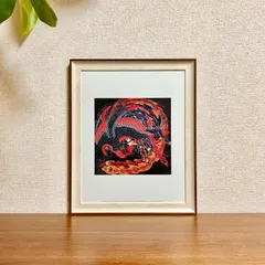 新品☆額縁付アートポスター☆日本画☆侘び寂び☆雅☆風景画☆葛飾北斎☆Phoenix☆4