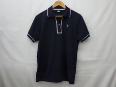 マンシングウエア GOLF ゴルフウエア 半袖 ポロシャツ ネイビー 紺色 Mサイズ 中古品