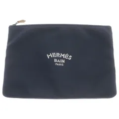 HERMES (エルメス) ネオバンGM ロゴ プリント ポーチ ネイビー - メルカリ 