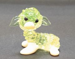 ウランガラス　フィギュア　ヒツジ　byチェコボヘミアガラス
