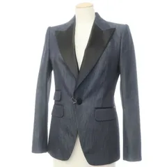 【新品】ディースクエアード DSQUARED2 デニム テーラードジャケット ネイビー×ブラック【サイズ38】【レディース】のサムネイル