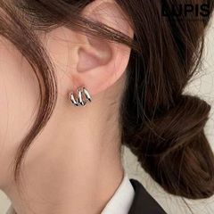 ピアス レディース フープピアス メタル シンプル 3連 上品 オフィス カジュアル シーンレス スタイリッシュ モード 韓国っぽ lupis ルピス v2586